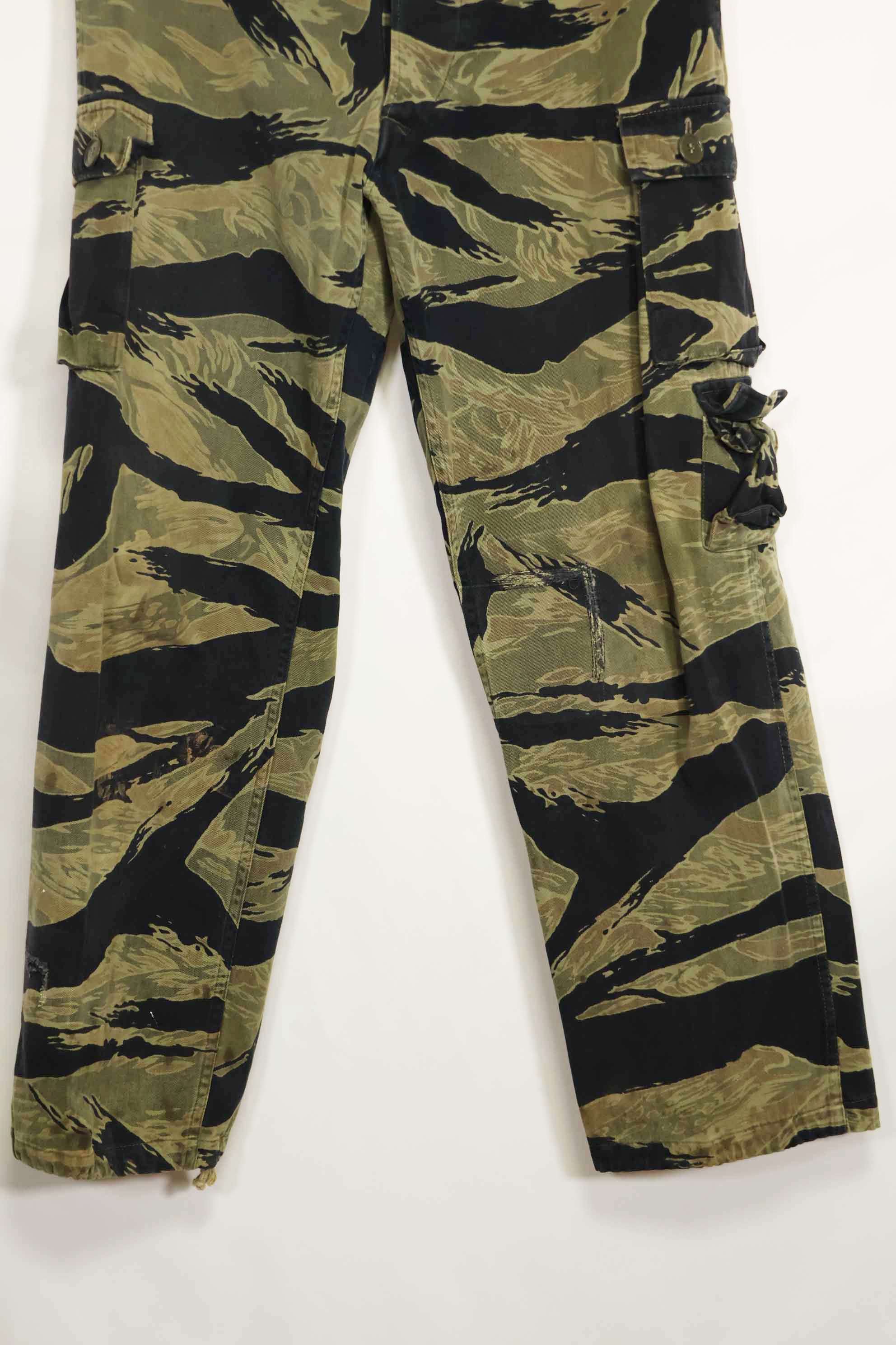 1960s Fat Tiger Tiger Stripe Pants Asian Cut Used