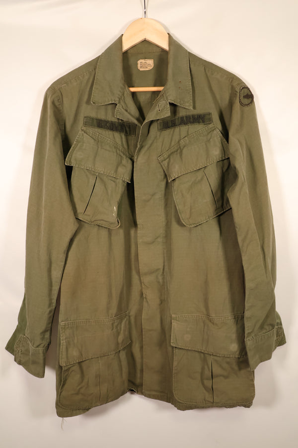 1968 Contract S-L 4th Model Ripstop Jungle Fatigue Jacket with Patches, Used