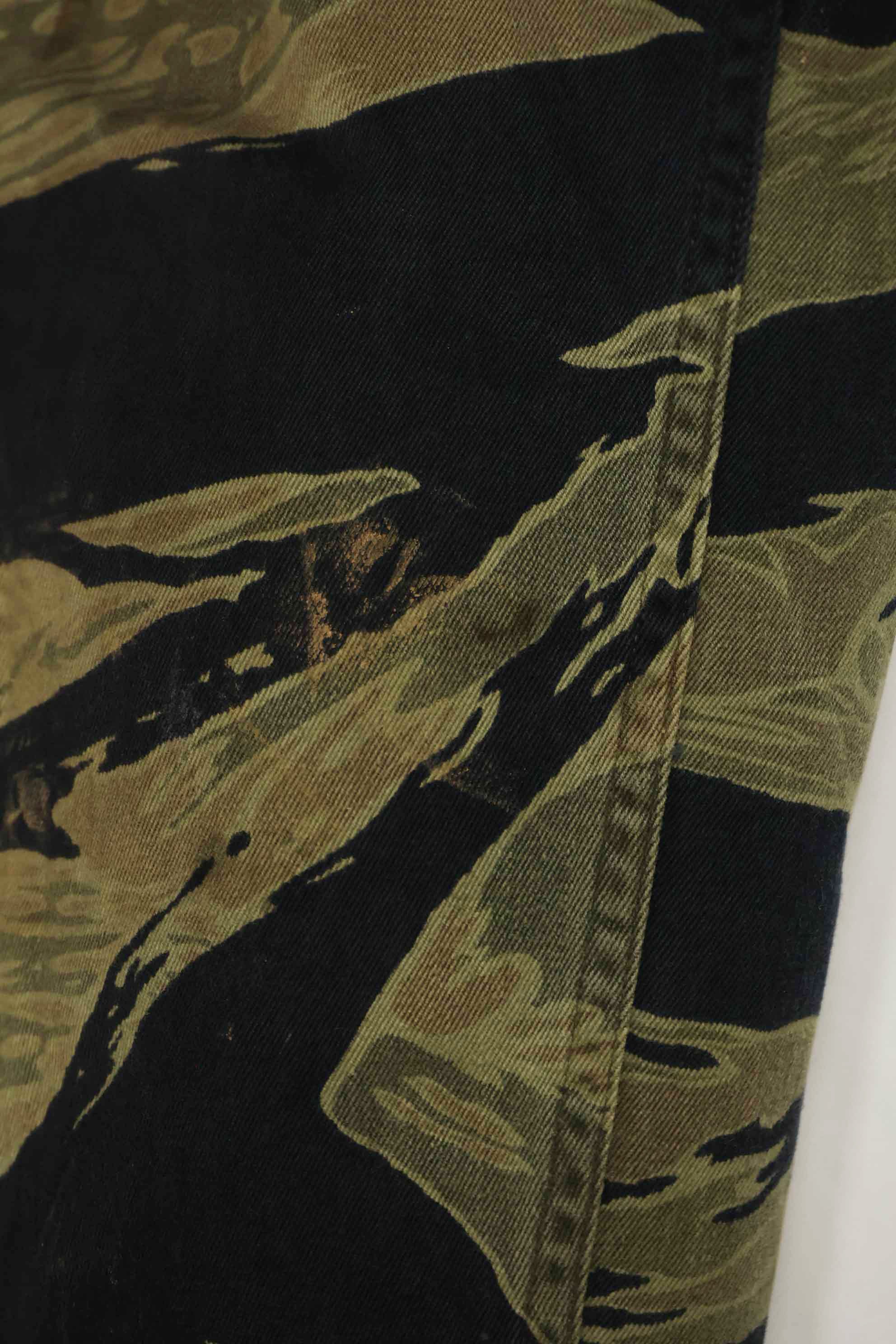 1960s Fat Tiger Tiger Stripe Pants Asian Cut Used