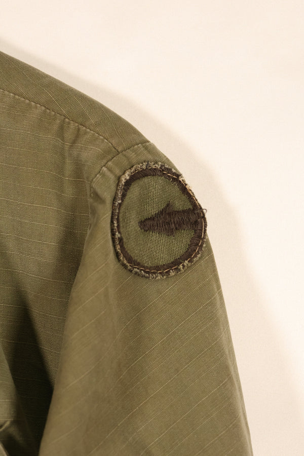 1968 Contract S-L 4th Model Ripstop Jungle Fatigue Jacket with Patches, Used