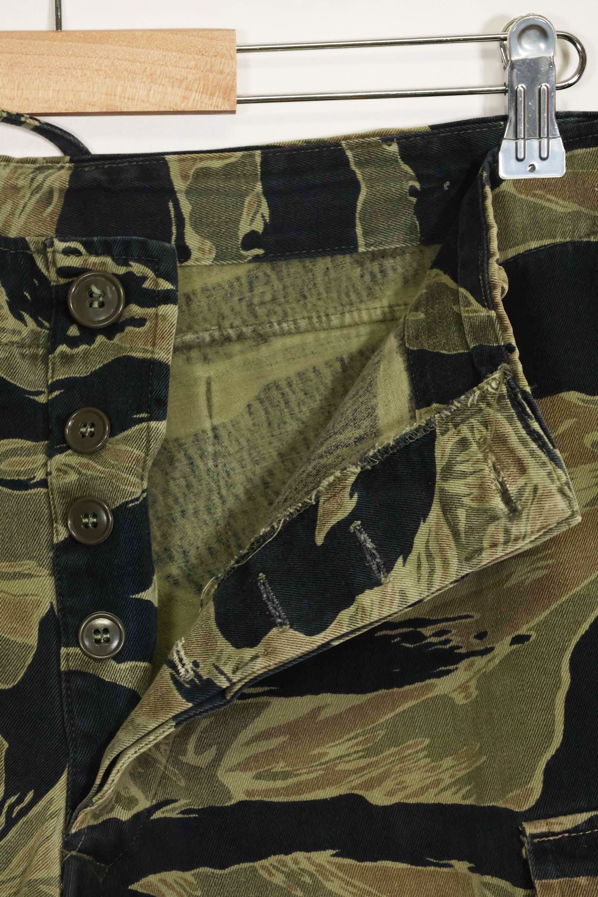1960s Fat Tiger Tiger Stripe Pants Asian Cut Used