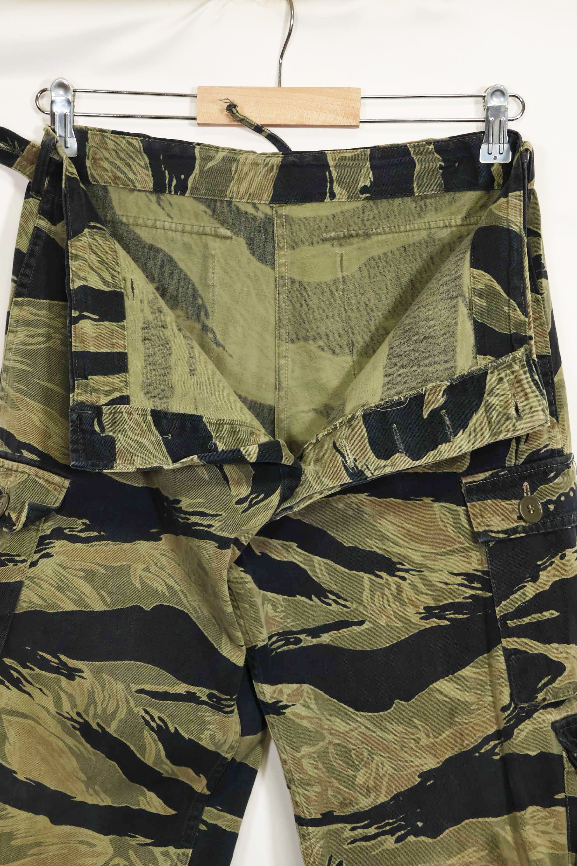 1960s Fat Tiger Tiger Stripe Pants Asian Cut Used