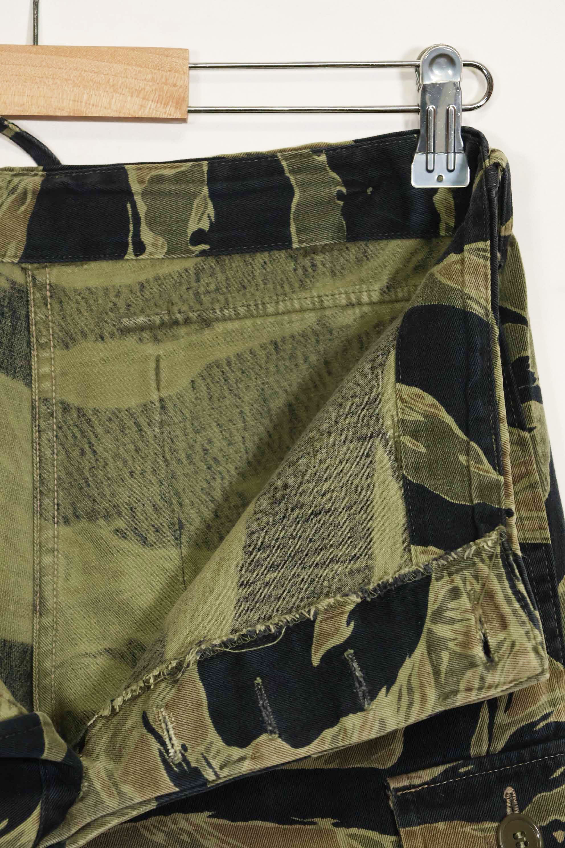 1960s Fat Tiger Tiger Stripe Pants Asian Cut Used