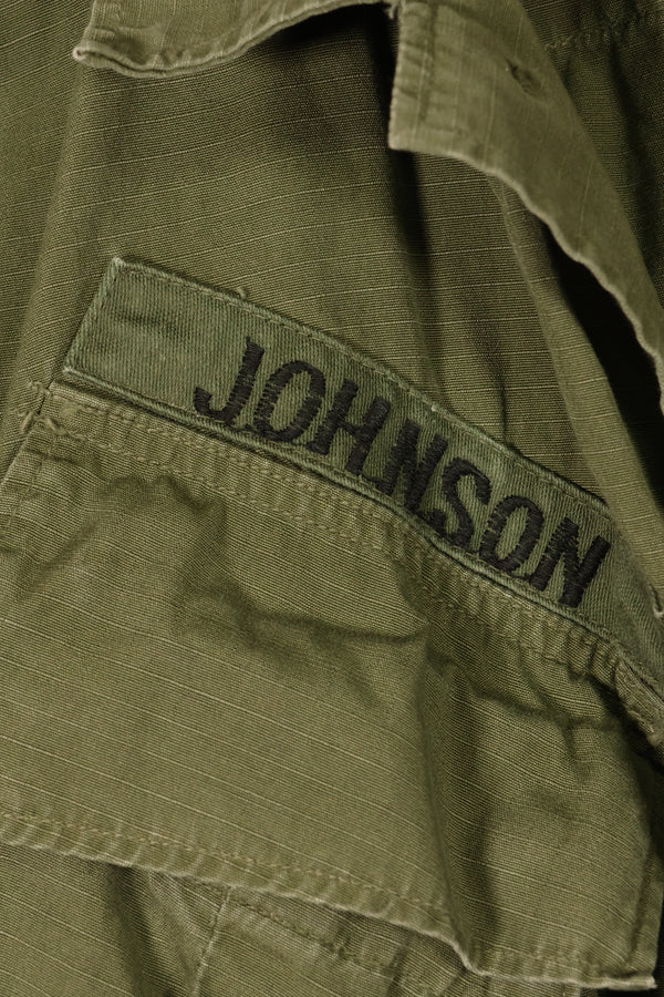 Contract 1969, S-L, มีร่องรอยการใช้งานที่บริเวณชื่อ Taylor, แจ็กเก็ตสนามแบบที่ 4 (Jungle Fatigue Jacket), USAF, แขนสั้น, ปรับแต่งตามสั่ง, มือสอง