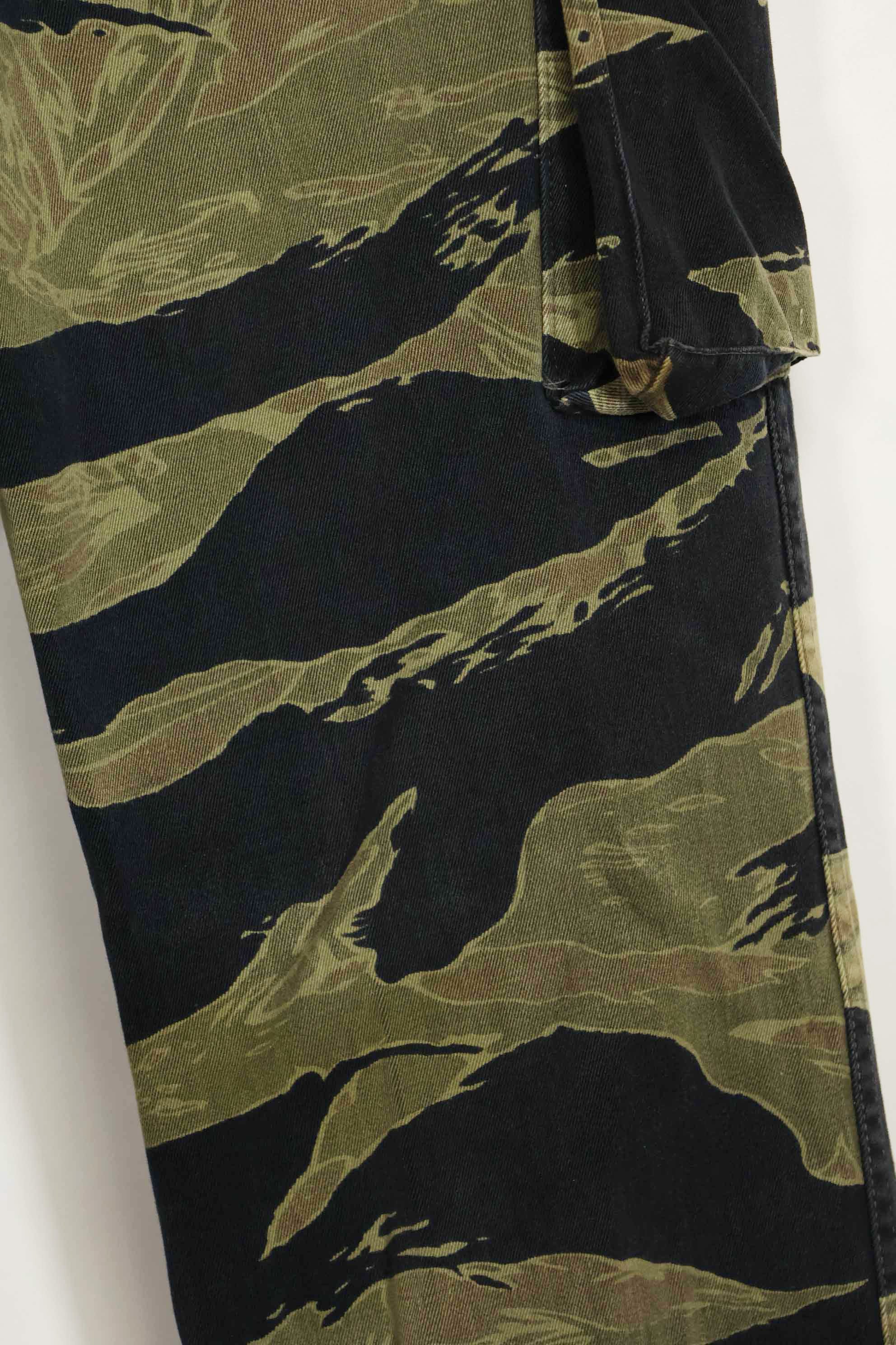 1960s Fat Tiger Tiger Stripe Pants Asian Cut Used