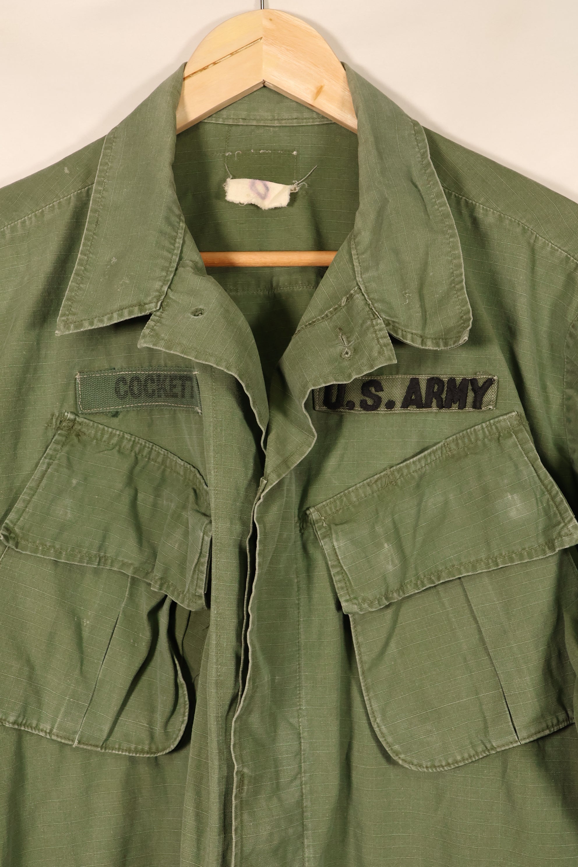 1968 Contract, M-L, 4th Model Jungle Fatigue Jacket, With Original Patches, Used