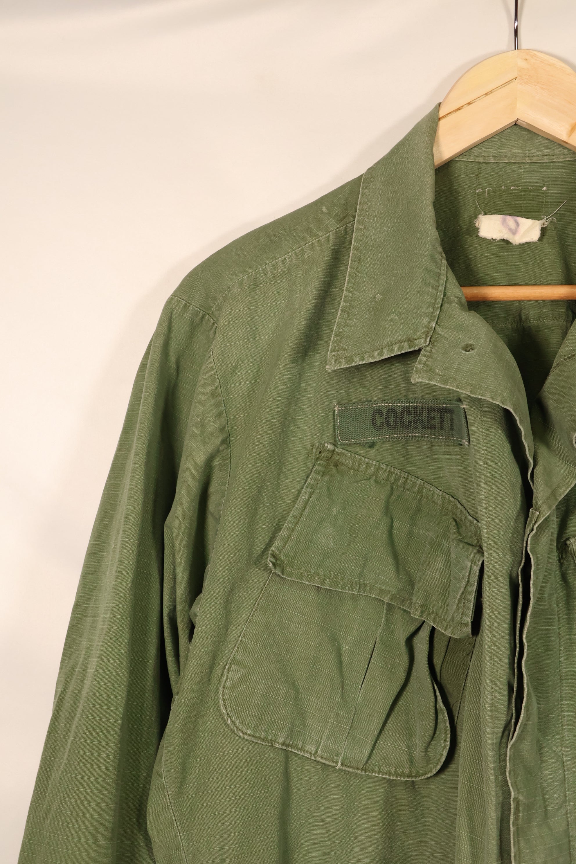 1968 Contract, M-L, 4th Model Jungle Fatigue Jacket, With Original Patches, Used