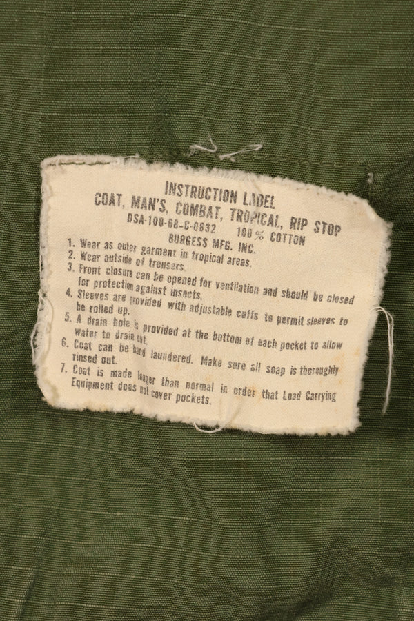 1968 Contract, M-L, 4th Model Jungle Fatigue Jacket, With Original Patches, Used