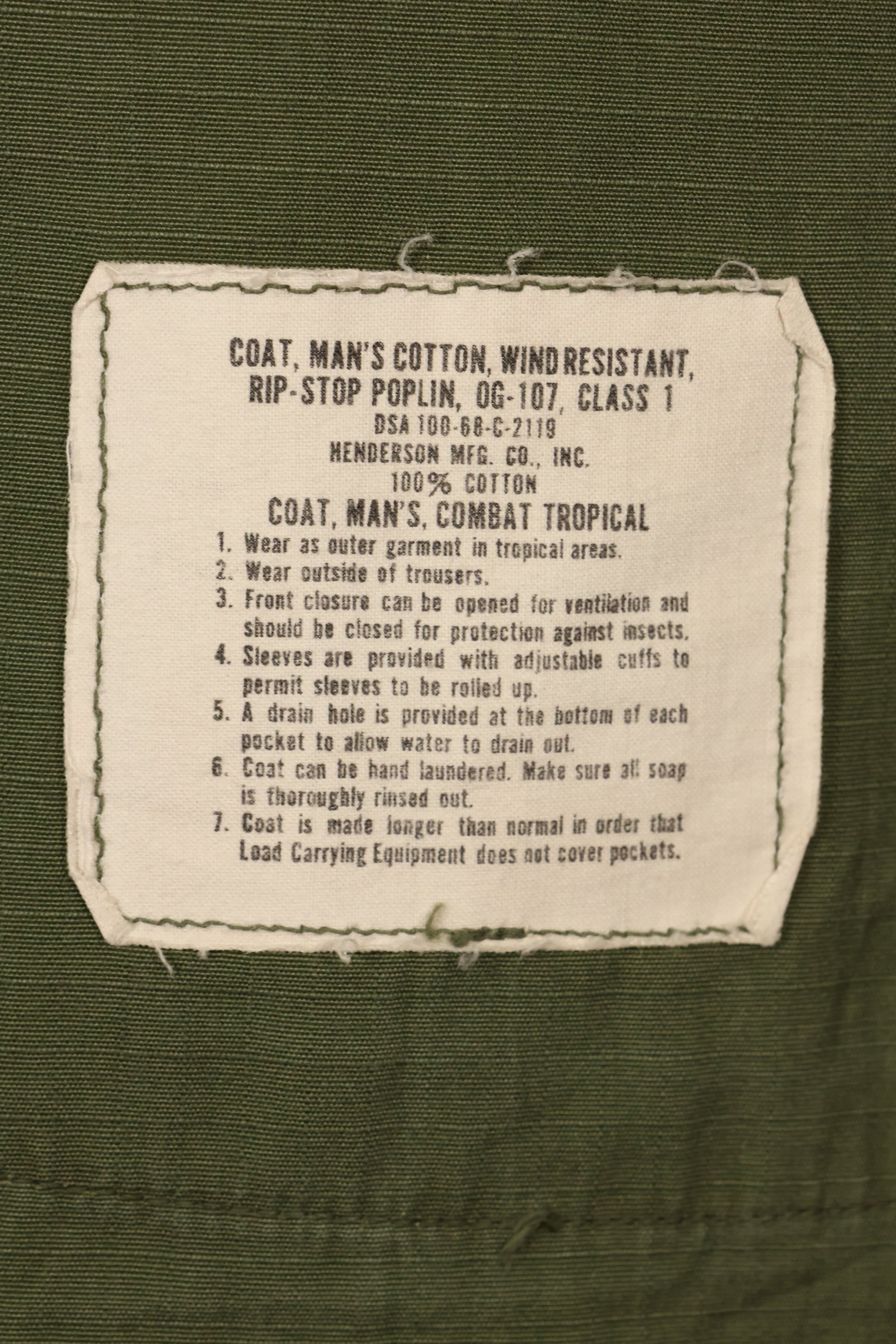 สัญญาปี 1968 M-R ทศวรรษ 1980 ใช้โดยกรีนเบเร่ต์ รุ่นที่ 4 เสื้อแจ็คเก็ตแบบจัングルฟัตตี้สภาพมือสอง