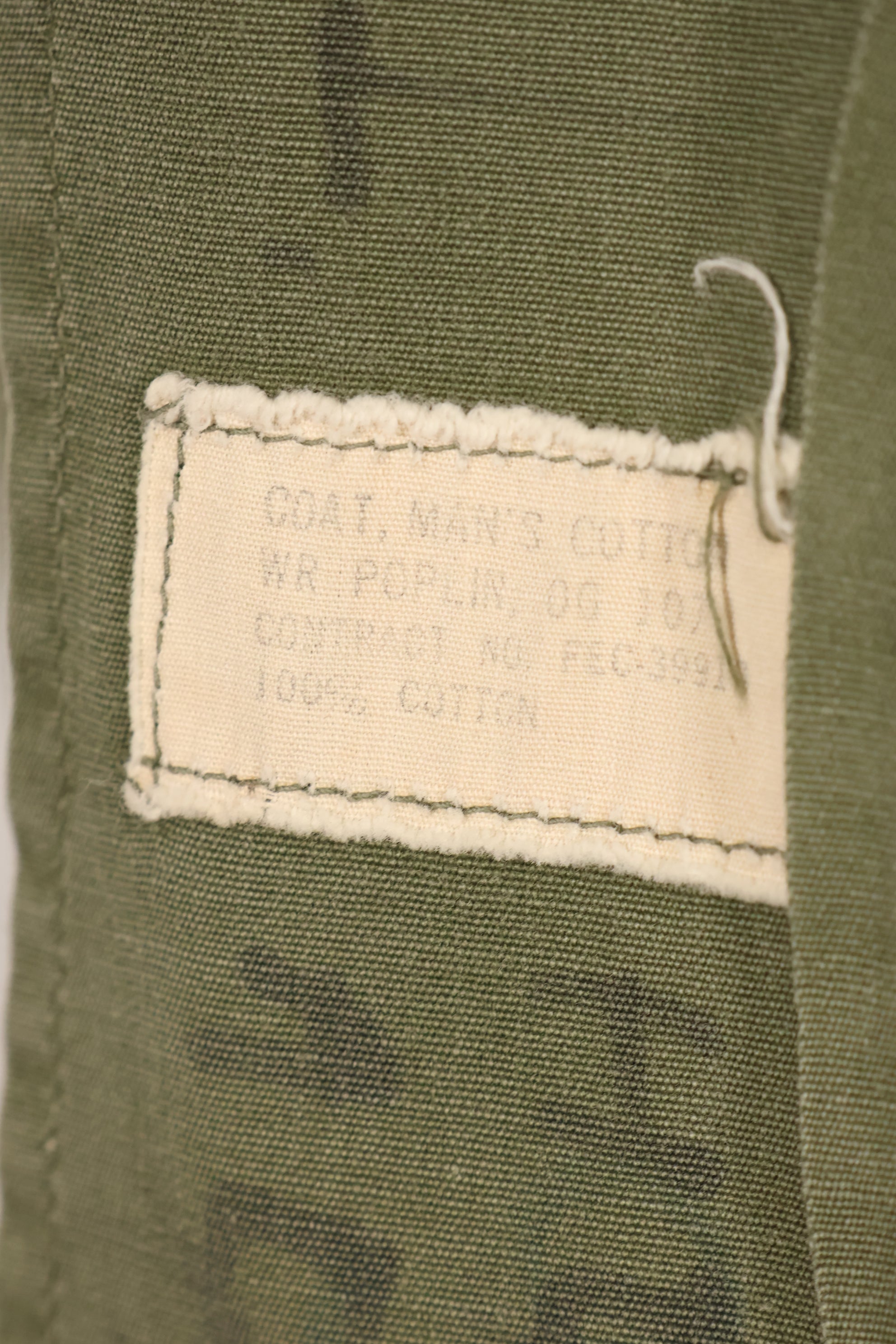 ช่วงต้นทศวรรษ 1960 ประมาณ S-S ผลิตในญี่ปุ่น รุ่นที่ 2 แจ็คเก็ต Jungle Fatigue ผลิตภายใต้สัญญา FEC สินค้ามือสอง