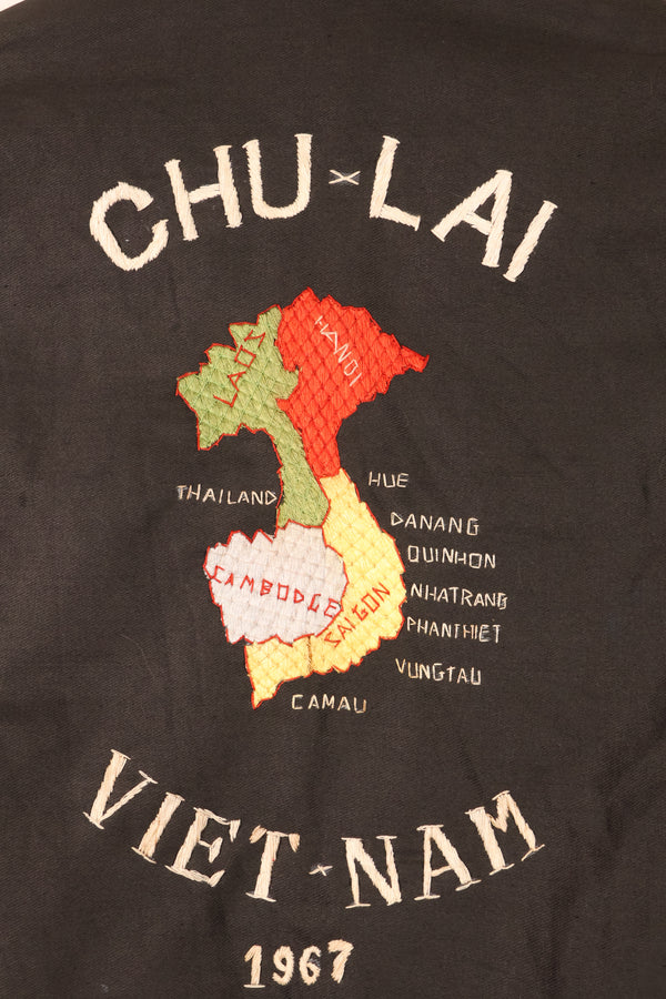 1967    สำหรับเด็ก    ของที่ระลึก    สงครามเวียดนาม    แจ็กเก็ตท่องเที่ยว    CHU-LAI    เวียดกง    มือสอง