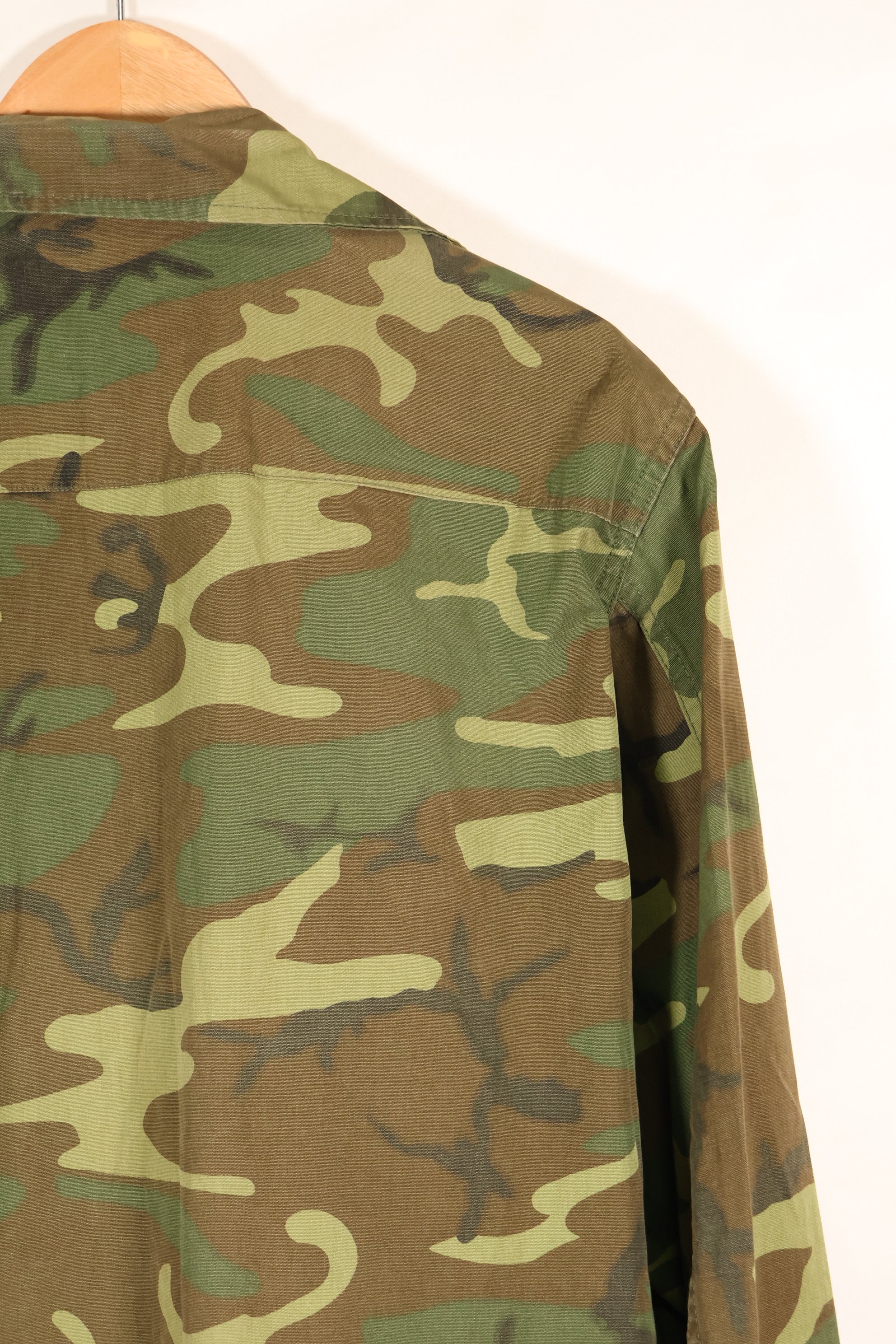 1966-67 Contract M-R ERDL Early Print Jungle Fatigue Jacket Used