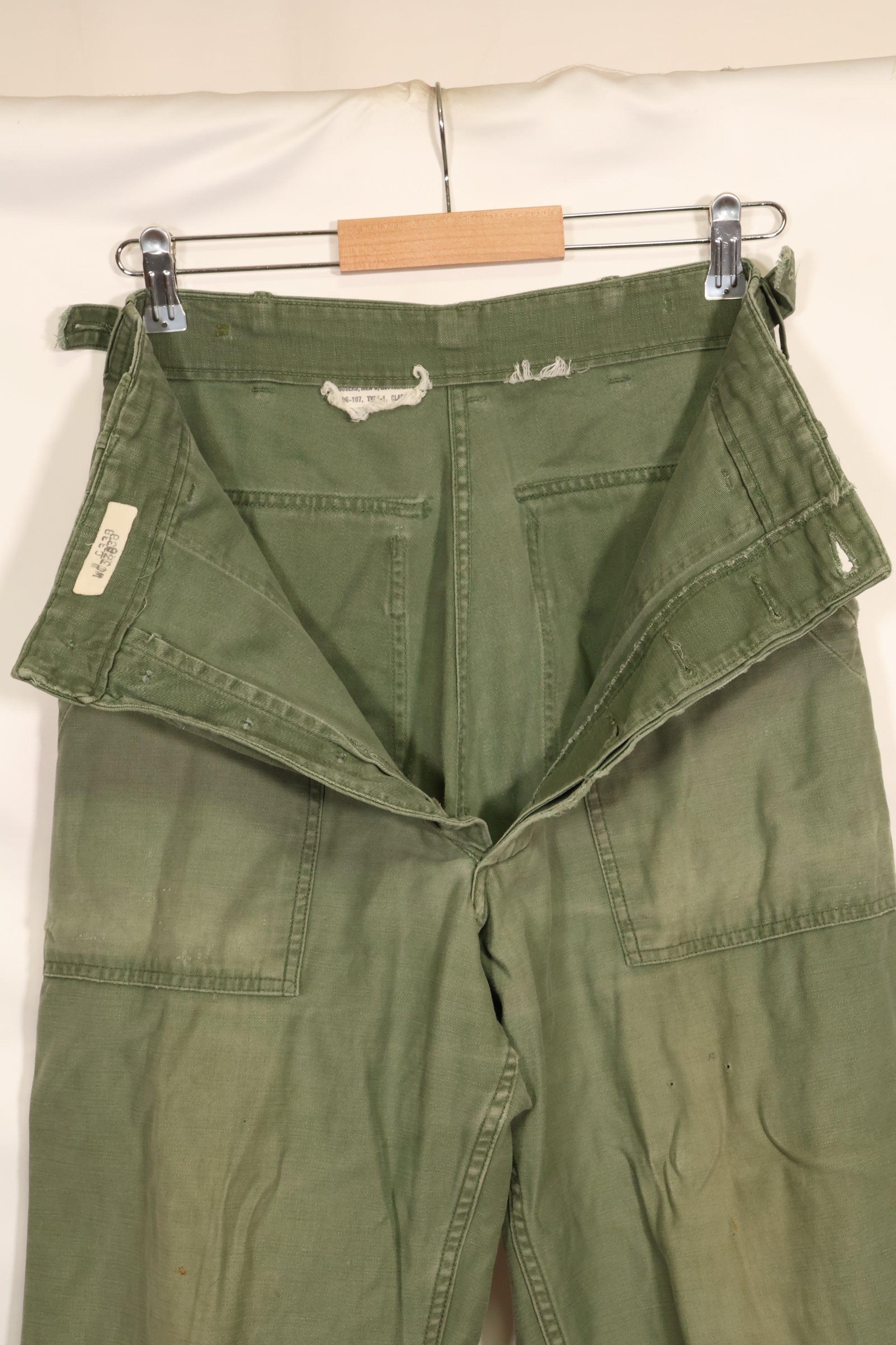 1950年代　TYPE 1　推定SMALL　 アメリカ軍　OG-107 ユーティリティパンツ　ベイカーパンツ　中古品 A
