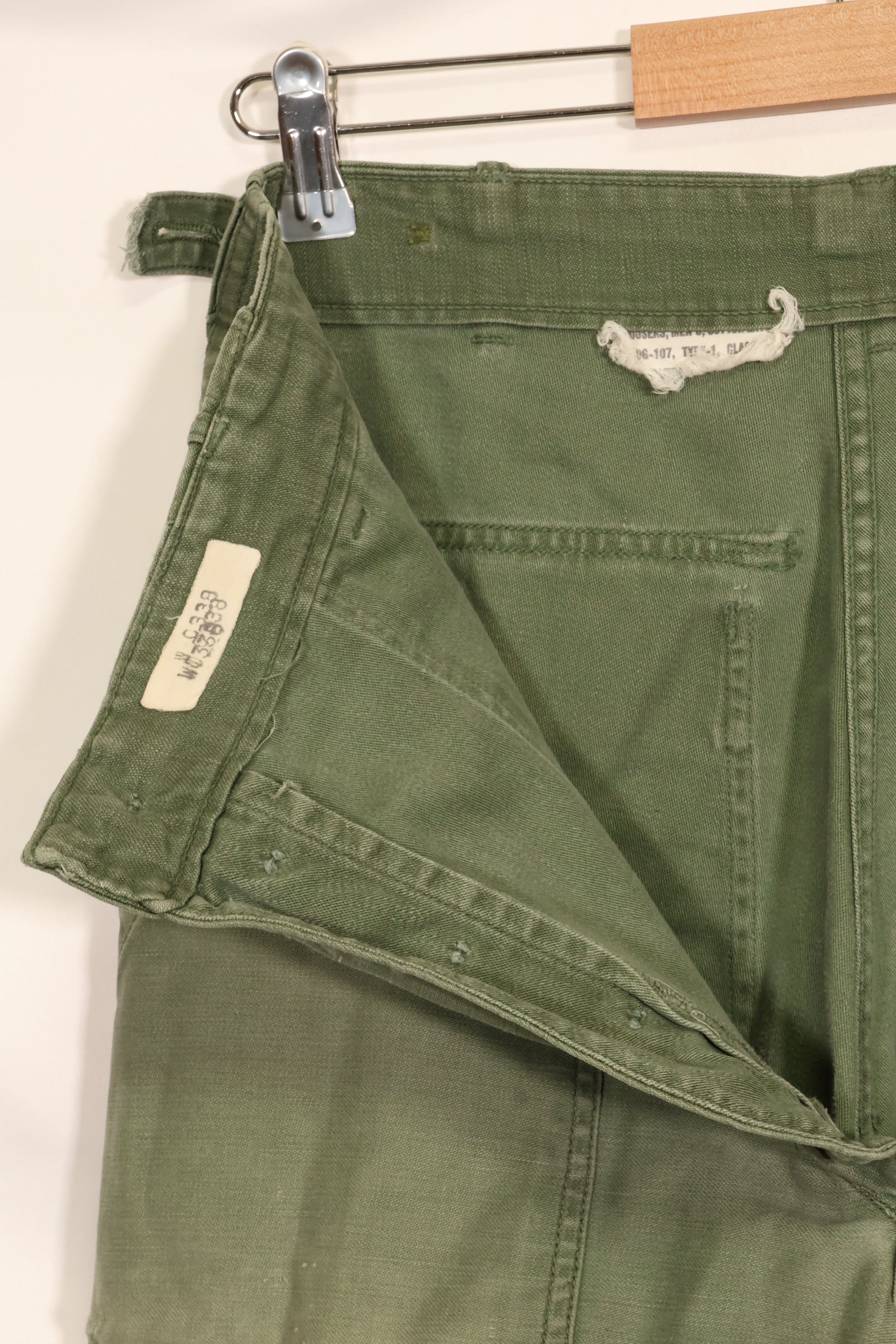 1950年代　TYPE 1　推定SMALL　 アメリカ軍　OG-107 ユーティリティパンツ　ベイカーパンツ　中古品 A