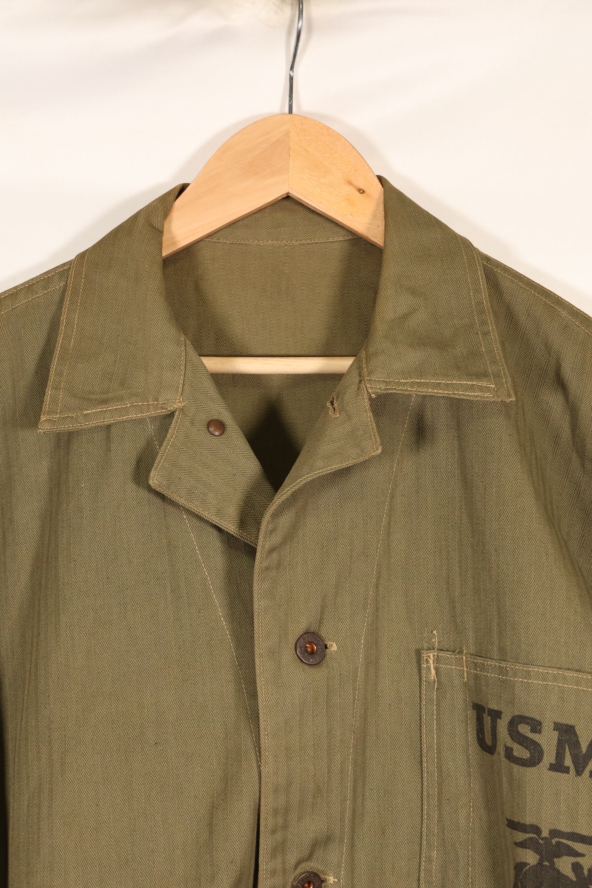 1940s USMC US Marine Corps P-41 HBT Utility Jacket in good used condition