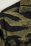 1960s Fat Tiger Tiger Stripe Shirt Asian Cut Used