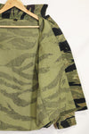 1960s Fat Tiger Tiger Stripe Shirt Asian Cut Used