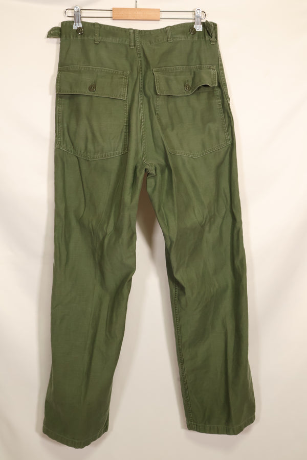 ล็อตแรกปี 1960 TYPE 1 MEDIUM กองทัพสหรัฐฯ OG-107 กางเกงยูทิลิตี้ กางเกงเบเกอร์ มือสอง F