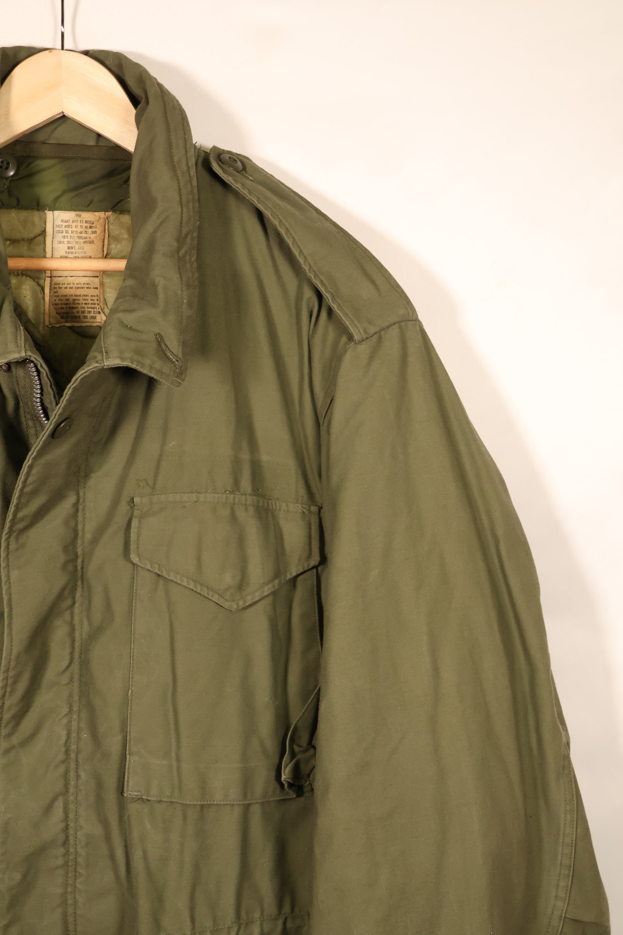 สัญญาปี 1969, X-L-R, แจ็กเก็ตสนาม M65 รุ่นที่ 2, สัญญาปี 1981, มีซับใน, มือสอง