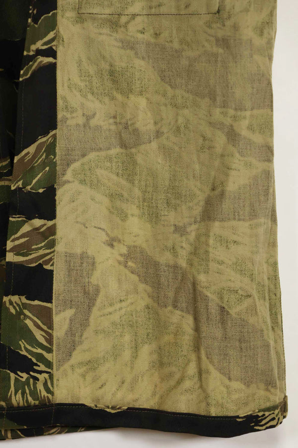 1960s Deadstock Okinawa Tiger Tiger Stripe Shirt Asian Cut
