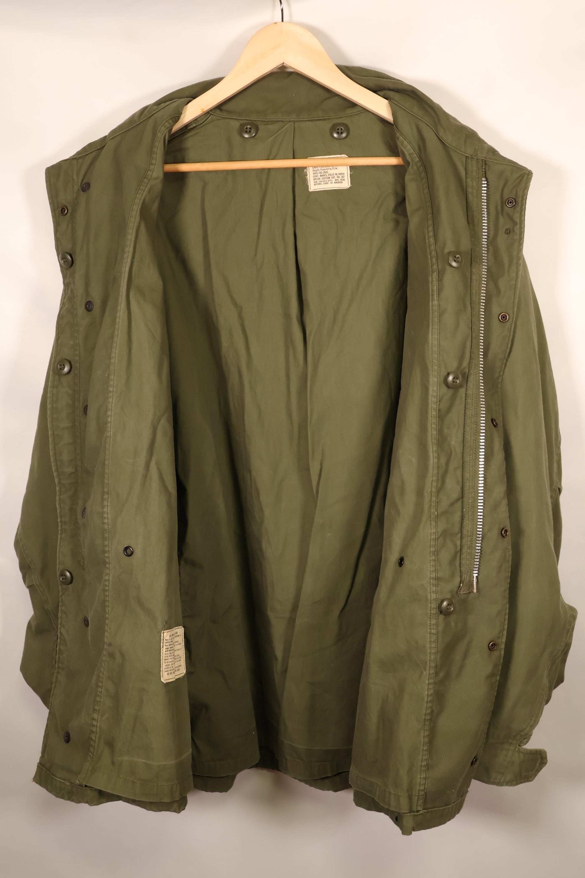 สัญญาปี 1969, X-L-R, แจ็กเก็ตสนาม M65 รุ่นที่ 2, สัญญาปี 1981, มีซับใน, มือสอง