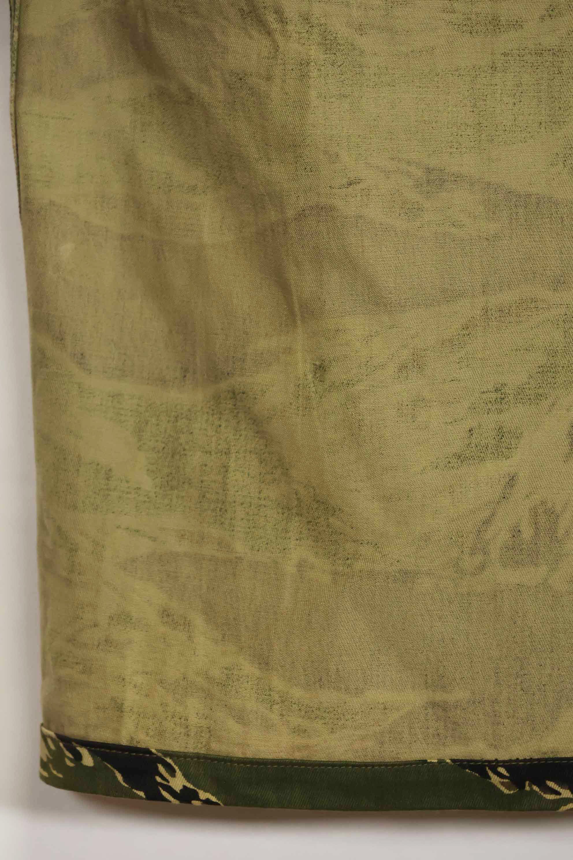 1960s Deadstock Okinawa Tiger Tiger Stripe Shirt Asian Cut