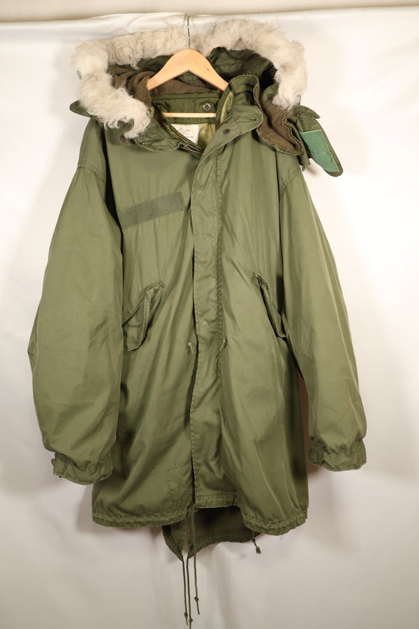 ล็อตผสมยุค 1970 M-R M65 เสื้อฮู้ดฟิลด์หางปลา ซิปทองเหลือง สินค้ามือสอง