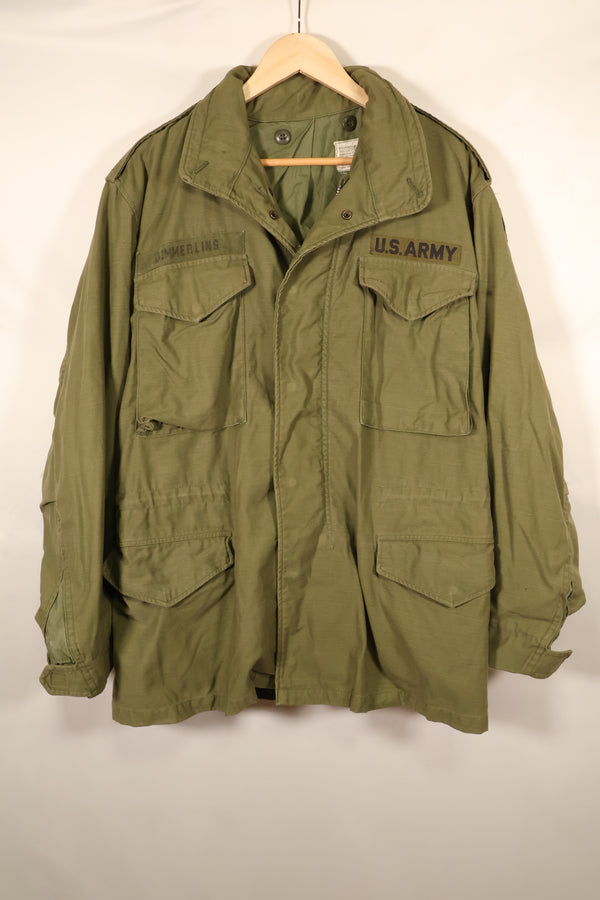 1970 Contract M-R 2nd Model M65 Field Jacket, Original Tape Attached, Used