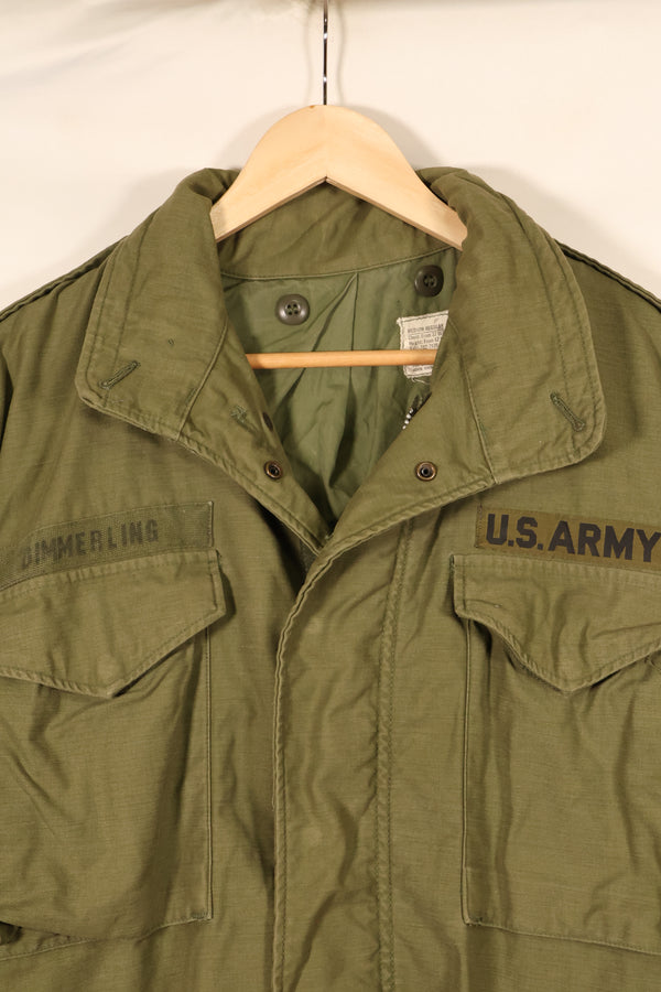 1970 Contract M-R 2nd Model M65 Field Jacket, Original Tape Attached, Used