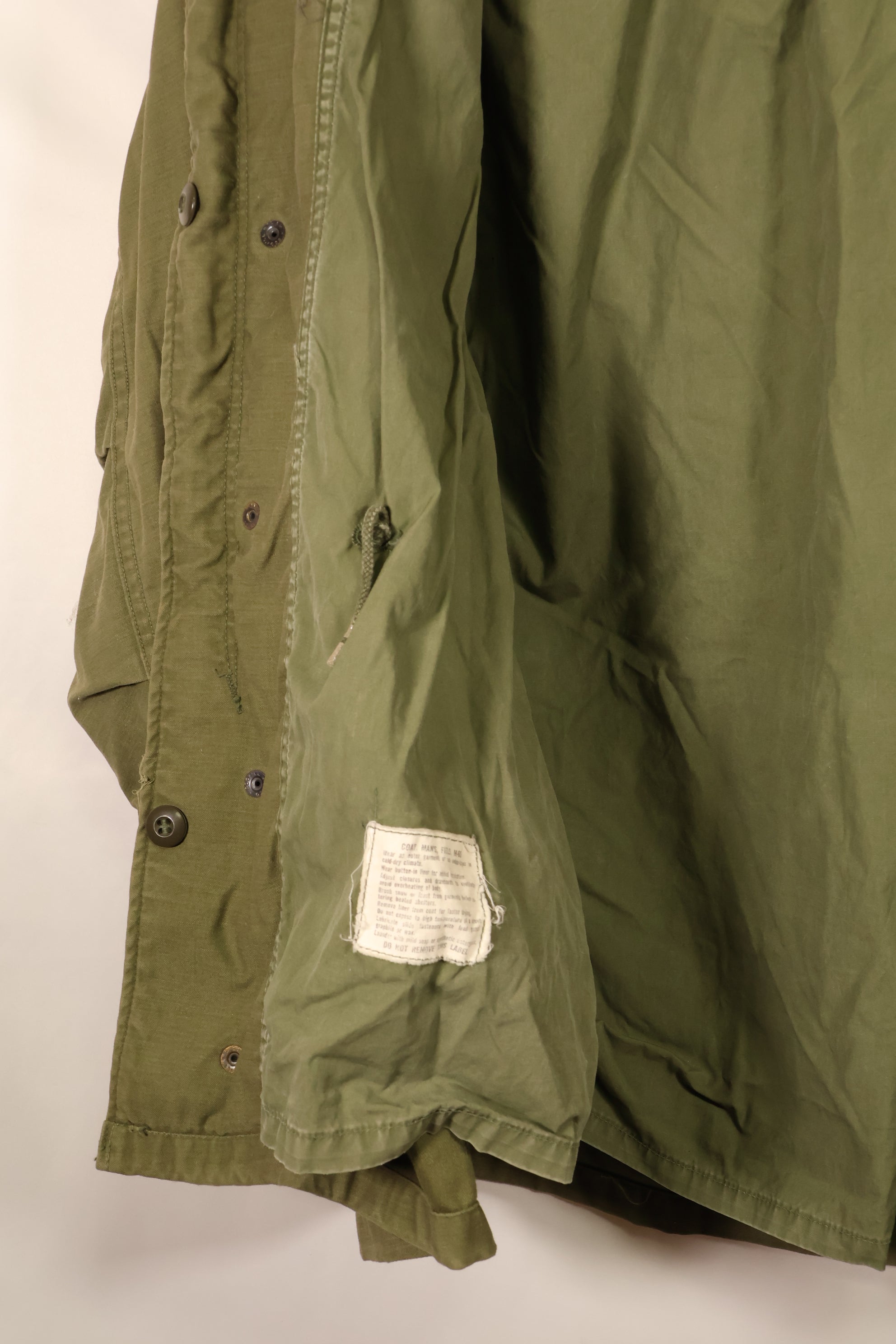 1970 Contract M-R 2nd Model M65 Field Jacket, Original Tape Attached, Used