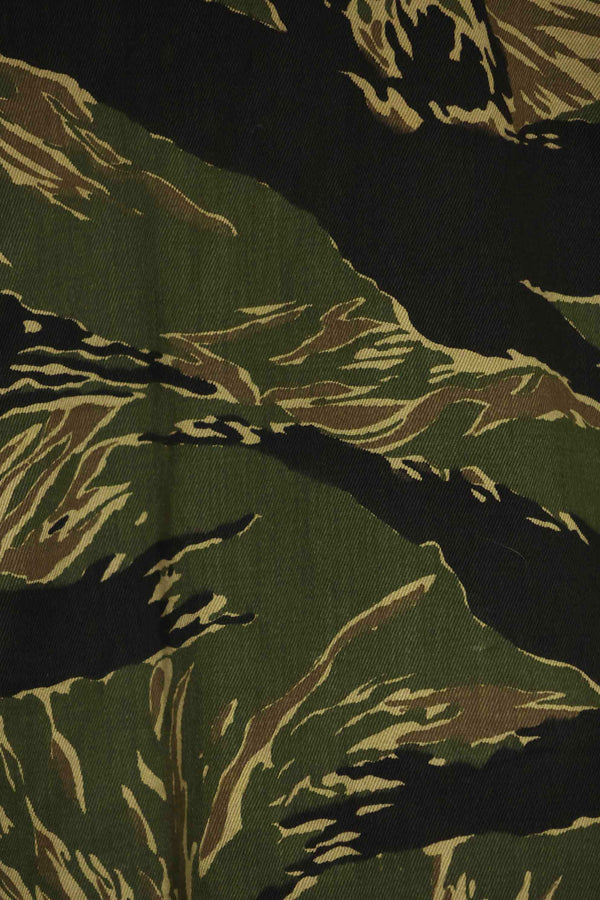 1960s Deadstock Okinawa Tiger Tiger Stripe Shirt Asian Cut