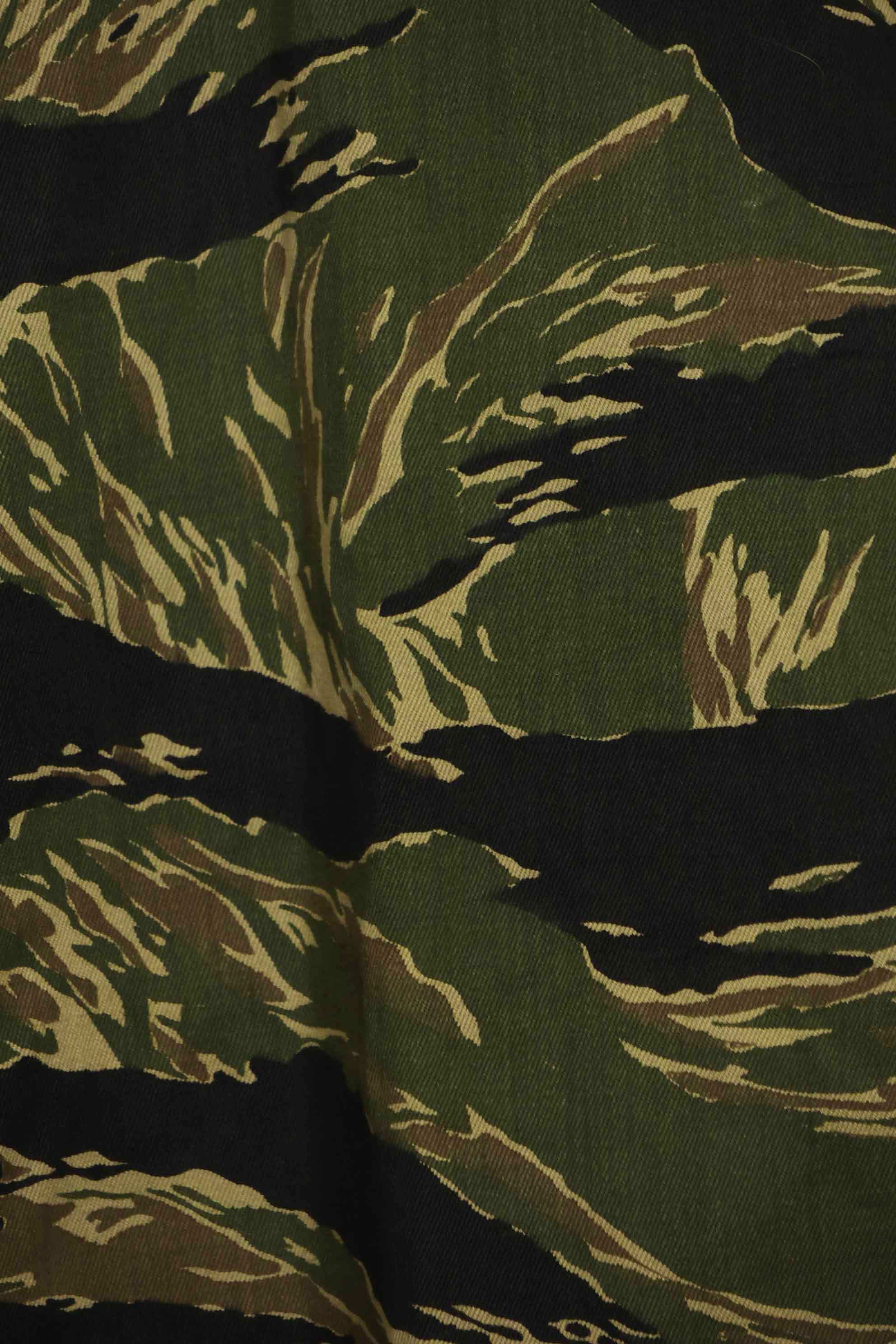 1960s Deadstock Okinawa Tiger Tiger Stripe Shirt Asian Cut