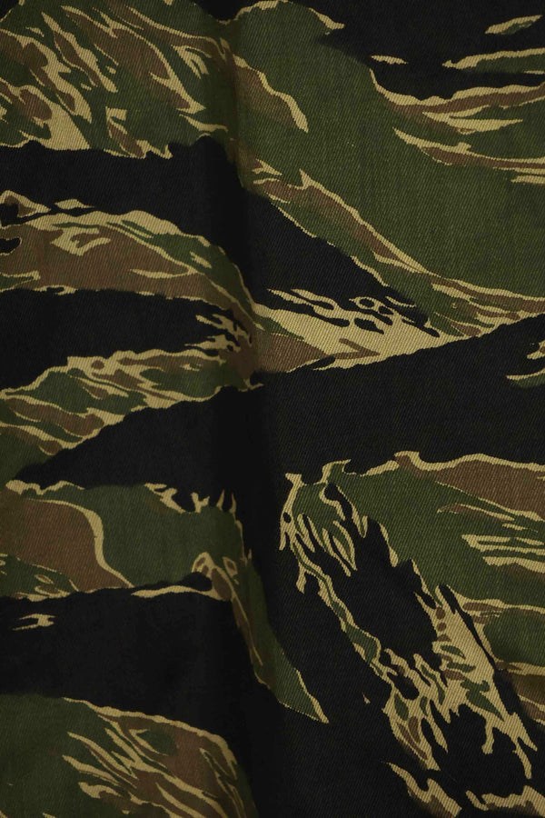 1960s Deadstock Okinawa Tiger Tiger Stripe Shirt Asian Cut