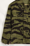 1960s Classic Pattern Tiger Stripe Shirt Asian Cut Used