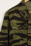 1960s Classic Pattern Tiger Stripe Shirt Asian Cut Used
