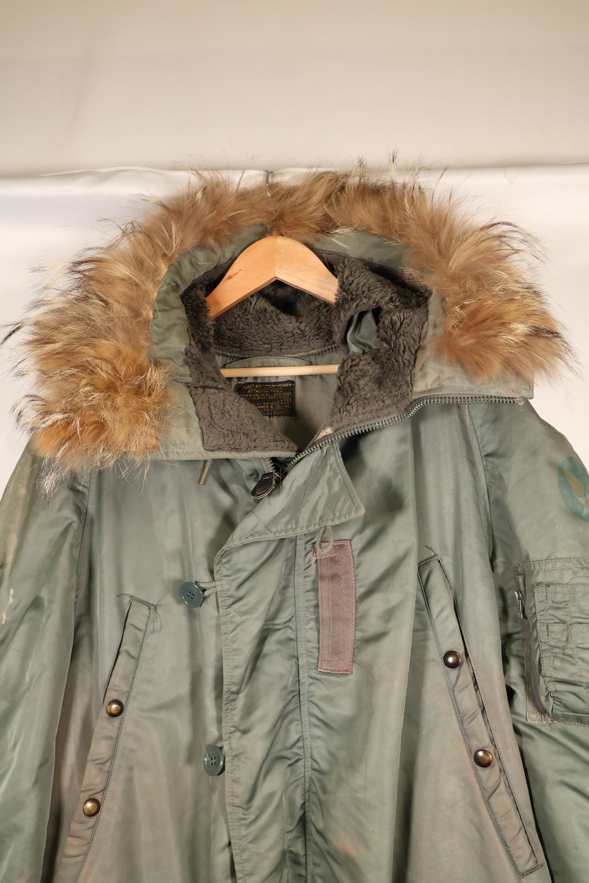 ทศวรรษ 1950 LARGE กองทัพอากาศสหรัฐฯ USAF N3-B แจ็คเก็ตบิน มือสอง มีสเตนซิล