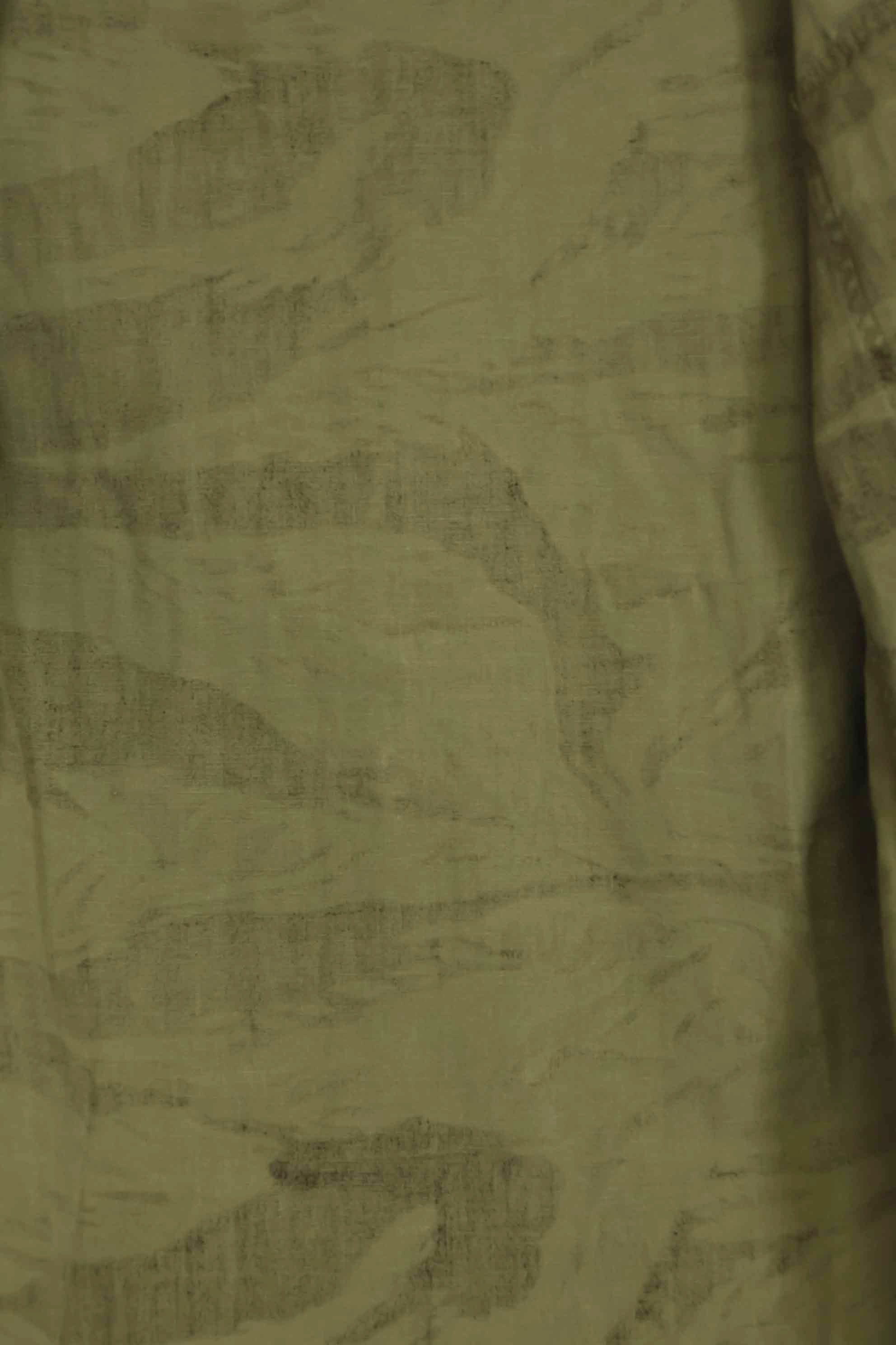 1960s Classic Pattern Tiger Stripe Shirt Asian Cut Used