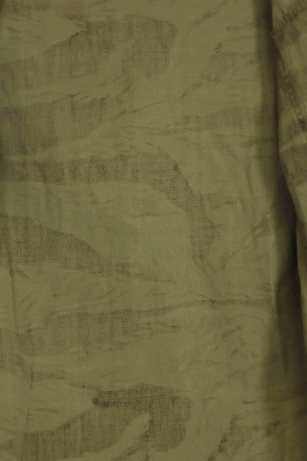 1960s Classic Pattern Tiger Stripe Shirt Asian Cut Used