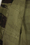 1960s Classic Pattern Tiger Stripe Shirt Asian Cut Used