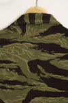1960s Classic Pattern Tiger Stripe Shirt Asian Cut Used