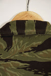 1960s Classic Pattern Tiger Stripe Shirt Asian Cut Used