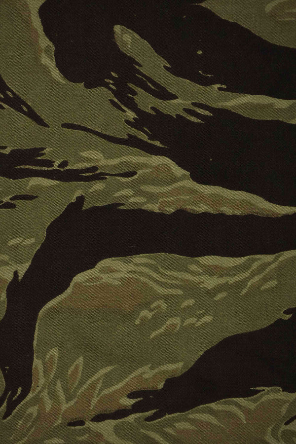 1960s Classic Pattern Tiger Stripe Shirt Asian Cut Used