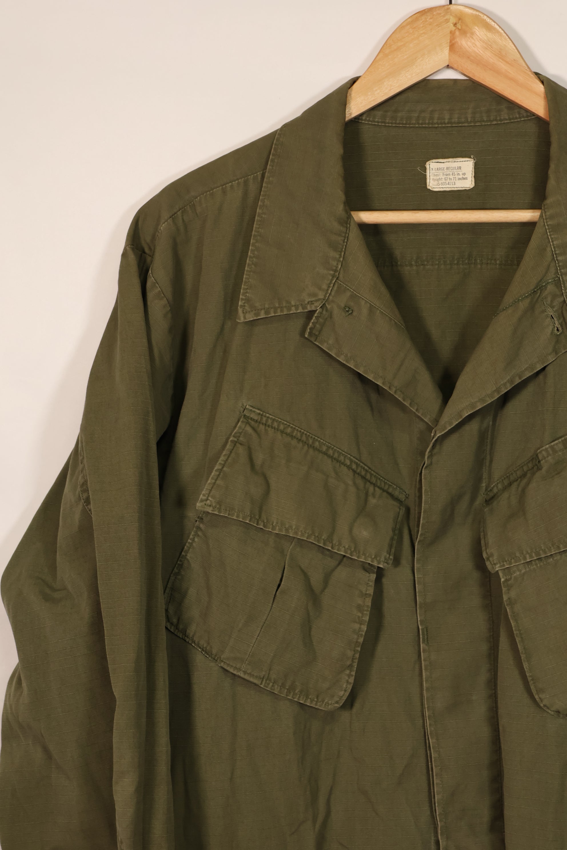 実物　1969年製　4th Model ジャングルファティーグ　ジャケット　X-L-R 大きめサイズ　中古品