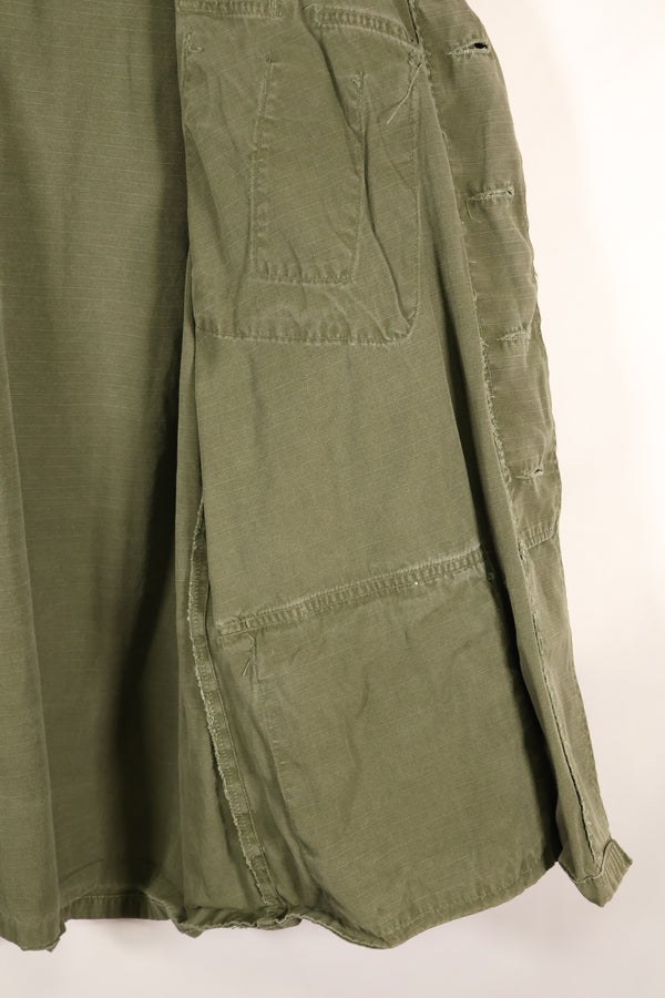 สัญญาปี 1970 M-S รุ่นที่ 4 เสื้อแจ็คเก็ตพรางป่าจังกเกิล มีสีซีด สินค้ามือสอง