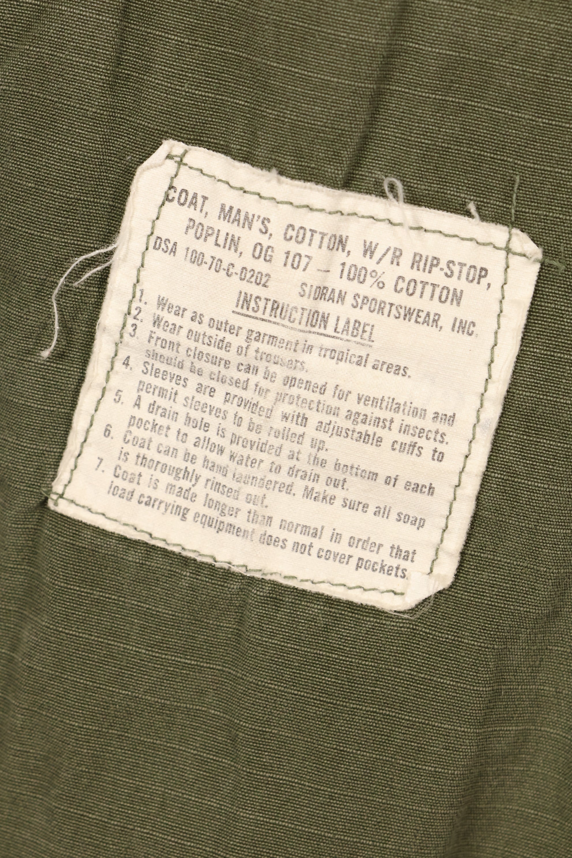 สัญญาปี 1970 M-S รุ่นที่ 4 เสื้อแจ็คเก็ตพรางป่าจังกเกิล มีสีซีด สินค้ามือสอง