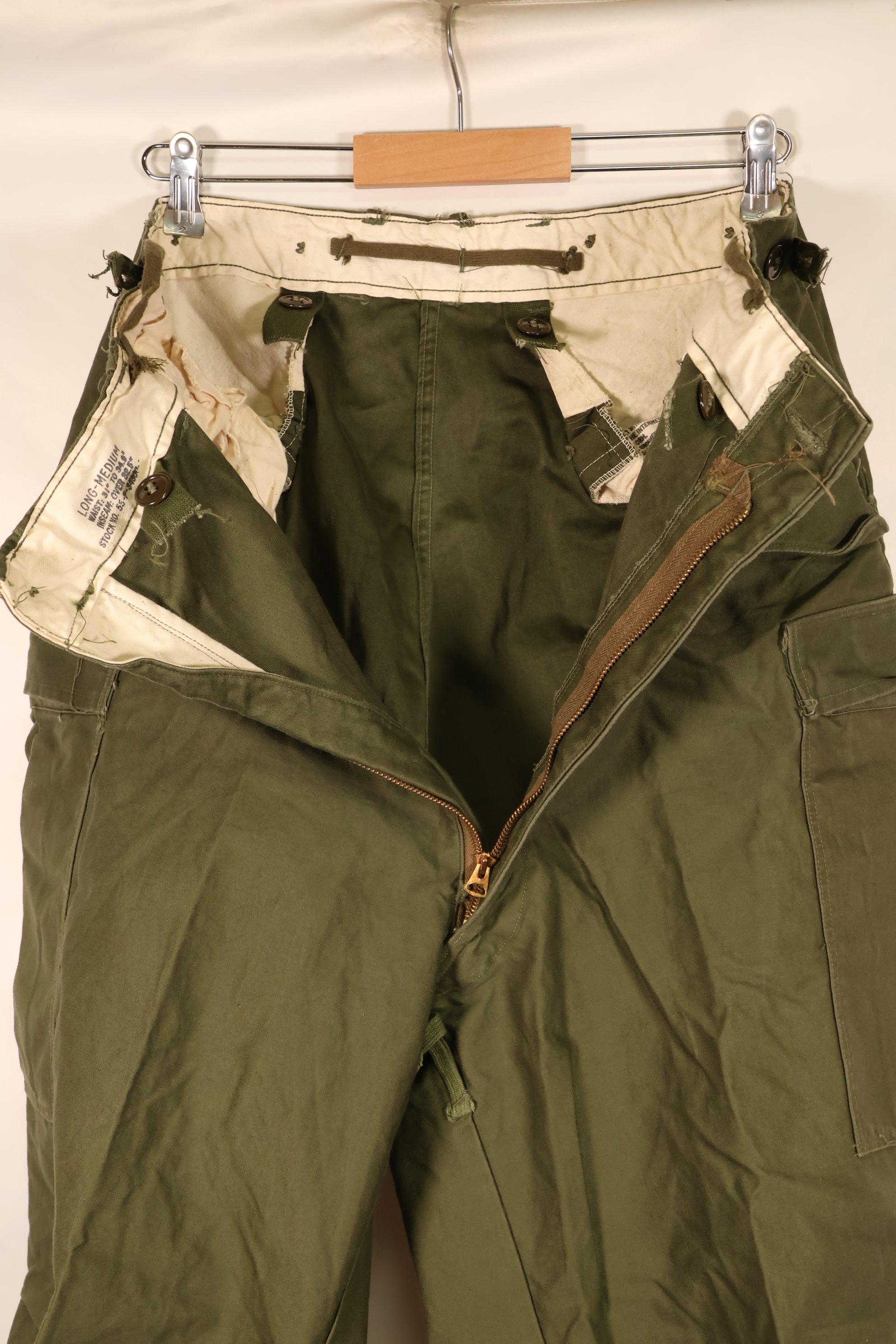 1952 Contract, M-L, U.S. Military, M-1951 Field Pants, M51 Pants, Used