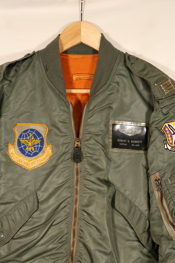 สัญญาปี 1960, ขนาด MEDIUM, กองทัพอากาศสหรัฐอเมริกา (USAF), แจ็กเก็ตบิน L-2B, พร้อมตราติดตัวต้นฉบับ, มือสอง