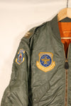 สัญญาปี 1960, ขนาด MEDIUM, กองทัพอากาศสหรัฐอเมริกา (USAF), แจ็กเก็ตบิน L-2B, พร้อมตราติดตัวต้นฉบับ, มือสอง