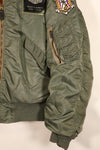สัญญาปี 1960, ขนาด MEDIUM, กองทัพอากาศสหรัฐอเมริกา (USAF), แจ็กเก็ตบิน L-2B, พร้อมตราติดตัวต้นฉบับ, มือสอง