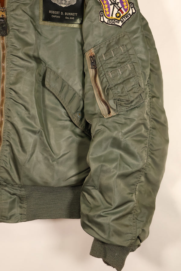 สัญญาปี 1960, ขนาด MEDIUM, กองทัพอากาศสหรัฐอเมริกา (USAF), แจ็กเก็ตบิน L-2B, พร้อมตราติดตัวต้นฉบับ, มือสอง